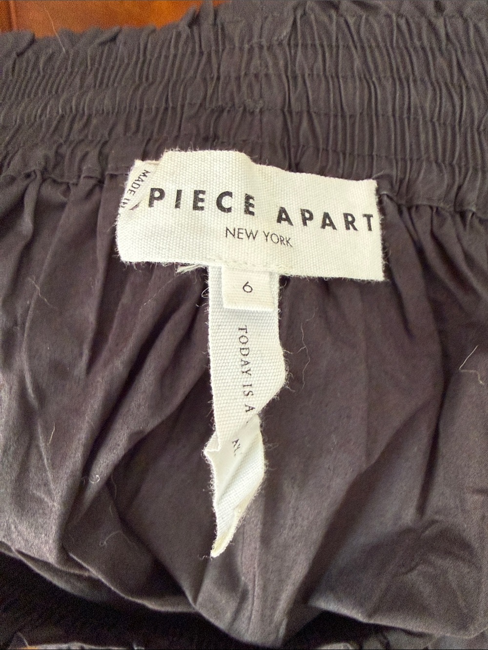 Apiece Apart Black Drawstring Midi Skirt Size 6 - Picture 3 of 4